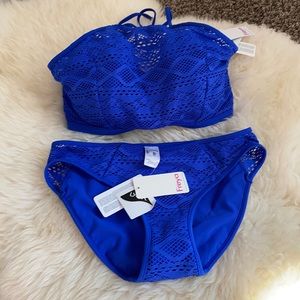 Freya Blue Bikini 32 H Top Small Bottom
